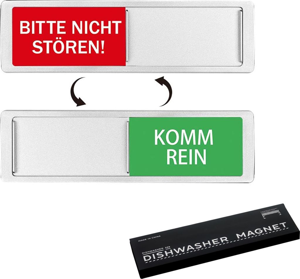 Sichtschutz Türschild, BITTE NICHT STÖREN - HEREIN Türschild aus Acryl-Kunststoff, Hereinkommen Schild Statusanzeige mit 3M Klebefläche und Sch...