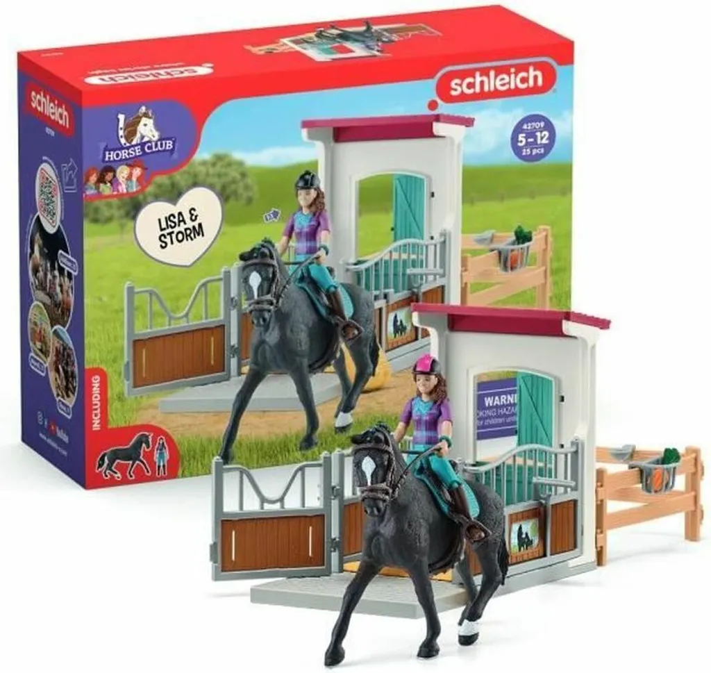 Jouet Centre Équestre Schleich avec Accessoires et Chevaux 32 Pièces