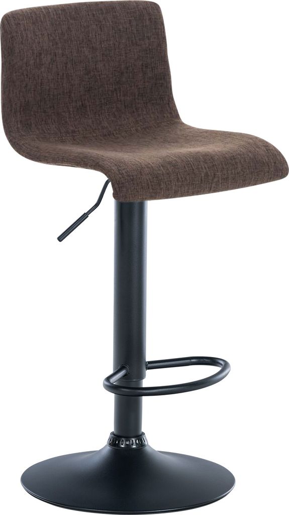 CLP Barhocker Hover mit Stoffbezug braun Material Gestell Metall matt schwarz
