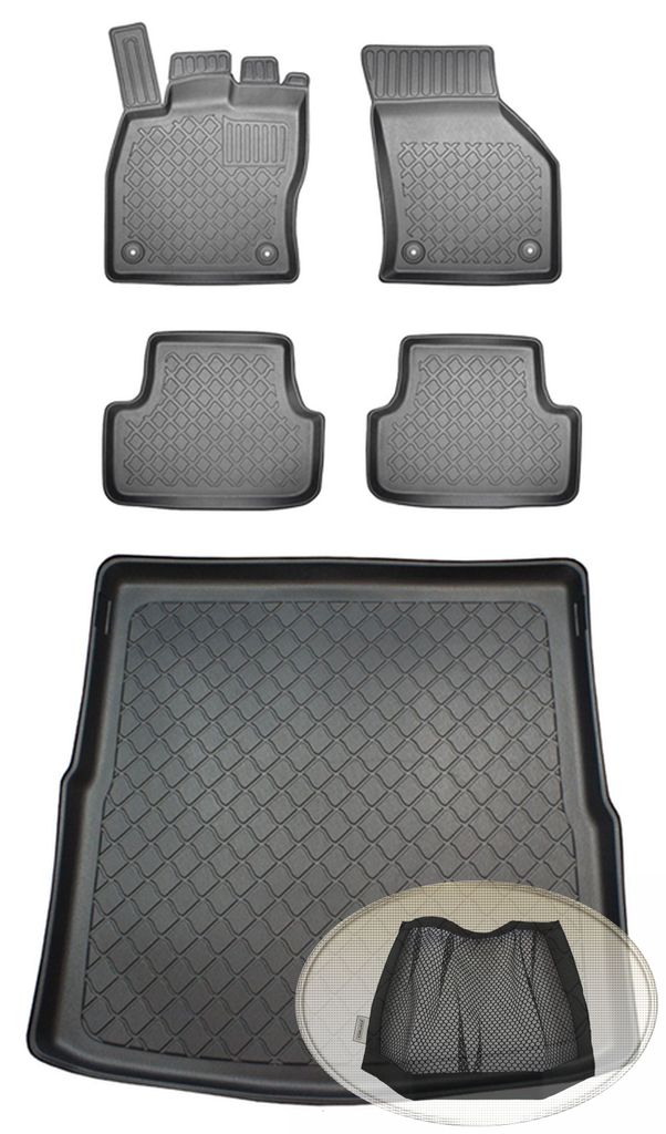 SET Kofferraumwanne Gummifußmatten für VW Volkswagen Golf Comfortline 7 AU Variant Kombi 5-türer 2013-