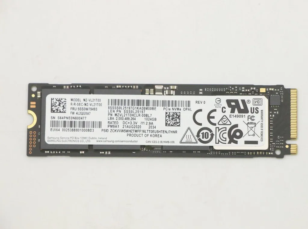 Réparer PC Lent avec le SSD M.2 2280 Lenovo 5SS0W79493 Original OEM
