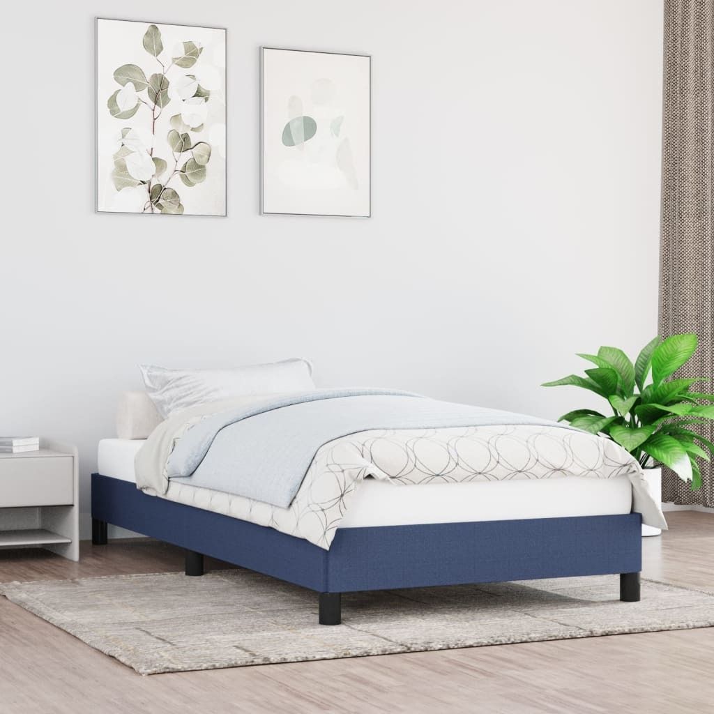 Maison Exclusive - Bettgestell ohne Matratze Blau 100x200 cm Stoff