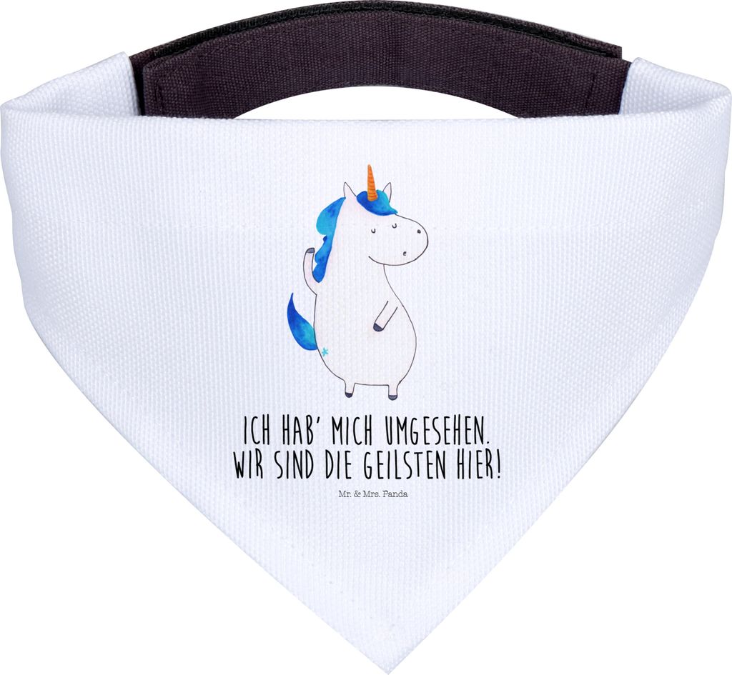 Mr. & Mrs. Panda Hunde-Halstuch Einhorn Mann - Weiß - Geschenk, Tuch, Familie, Freundin, Halstuch, Beste, Unicorn, Hunde, Hübsch, Hundehalstuch, ...