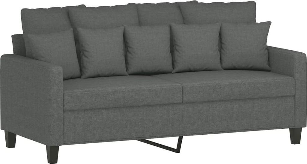 vidaXL 2-Sitzer-Sofa Dunkelgrau 140 cm Stoff Produktbild 