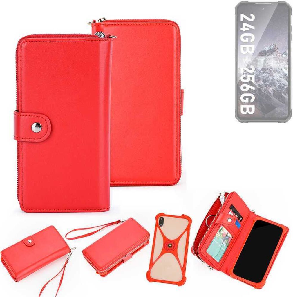 K-S-Trade 2in1 Schutzhülle Portemonnee Handyhülle mit Bumper kompatibel mit iiiF150 Air1 Ultra+ Hülle Case Etui Geldbörse Smartphone rot (1x)