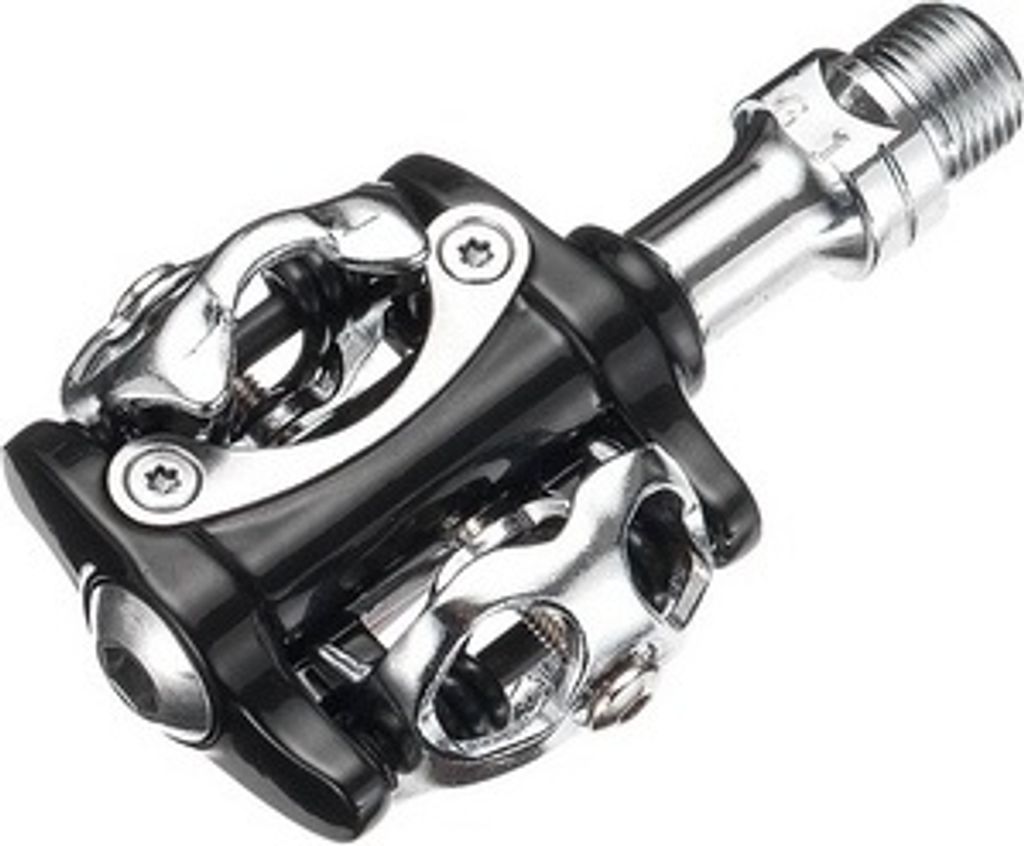 QT Cycletech MTB Click Pedal 9/16" mit Cleats Aluminium CroMo Achse Paar