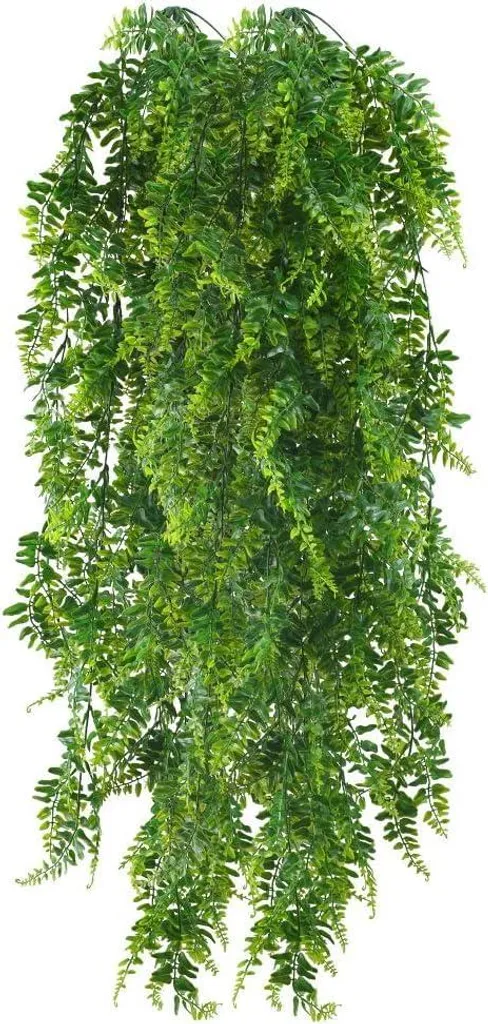 Lot de 2 fougères persanes artificielles de 115 cm pour déco suspendue