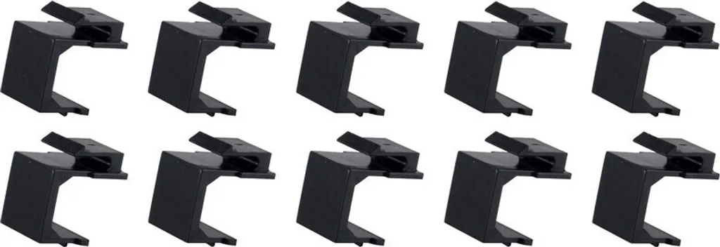 Module Keystone RJ45 avec clapet anti-poussière noir S/CONN - 10 pcs