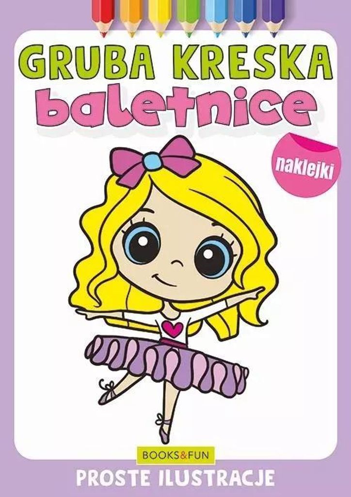 Kolorowanka dla dzieci Baletnice Gruba kreska