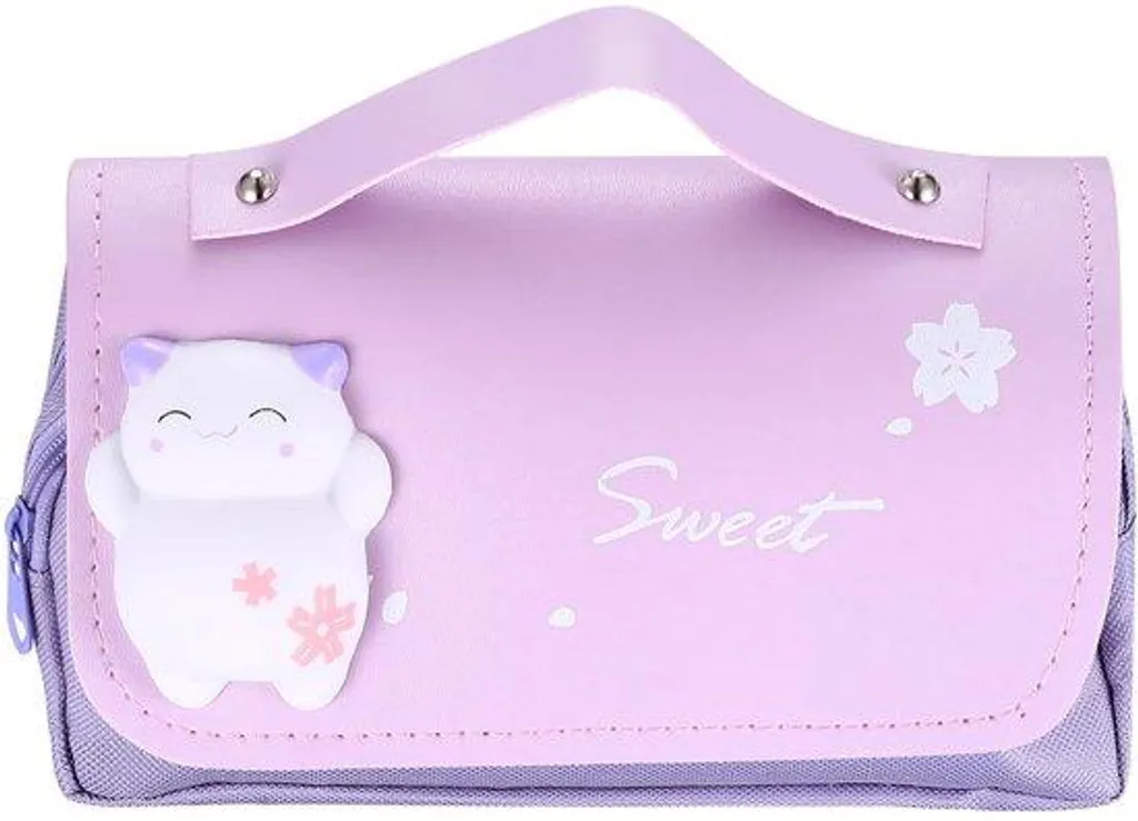 Porte-documents de bureau pour fille et femme, grand trieur violet