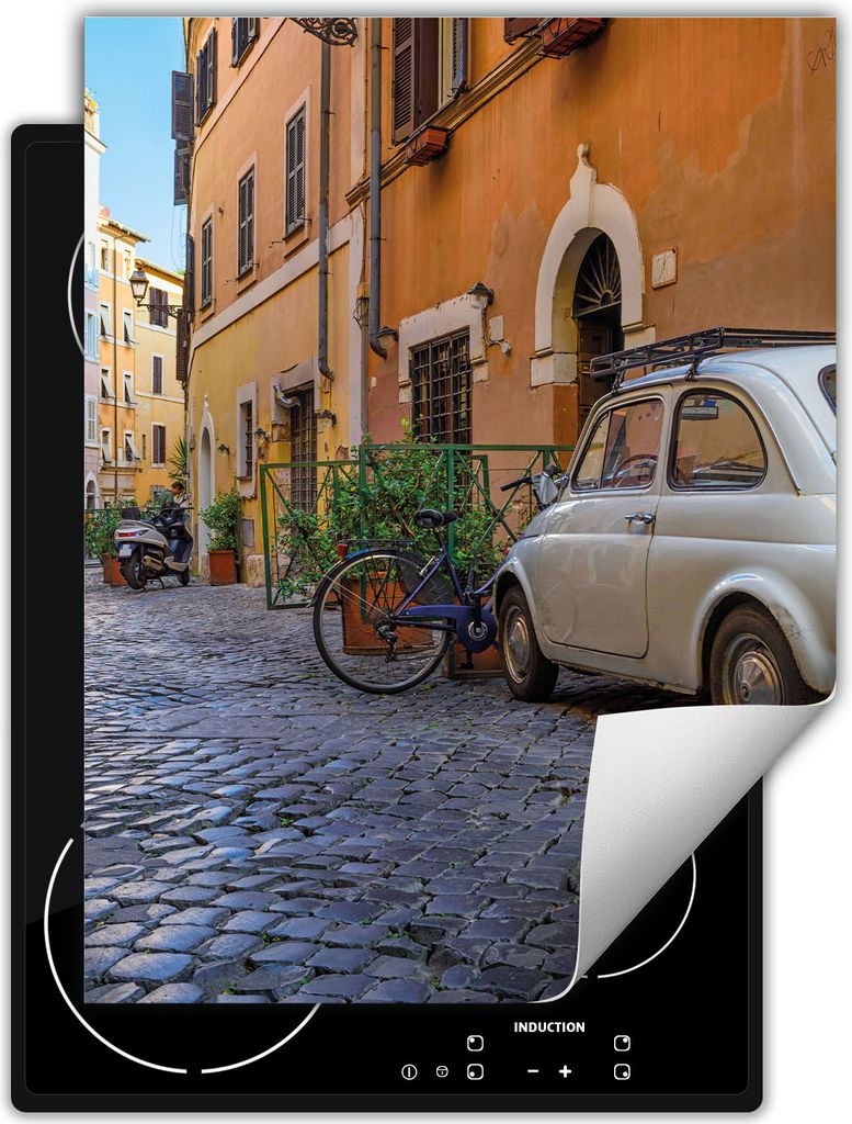 DarHaus Herdabdeckplatte Einteilig Küche Abdeckplatte für Glaskeramikkochfeld Abdeckung Induktionskochfeld Aufrollbare Matte 40x52 cm, auto - Gasse