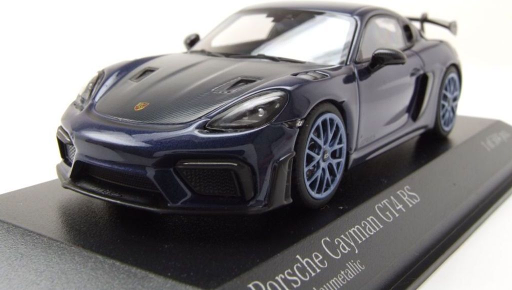 Minichamps 410069701 Porsche Cayman GT4 RS 2021 dunkelblau Produktbild 