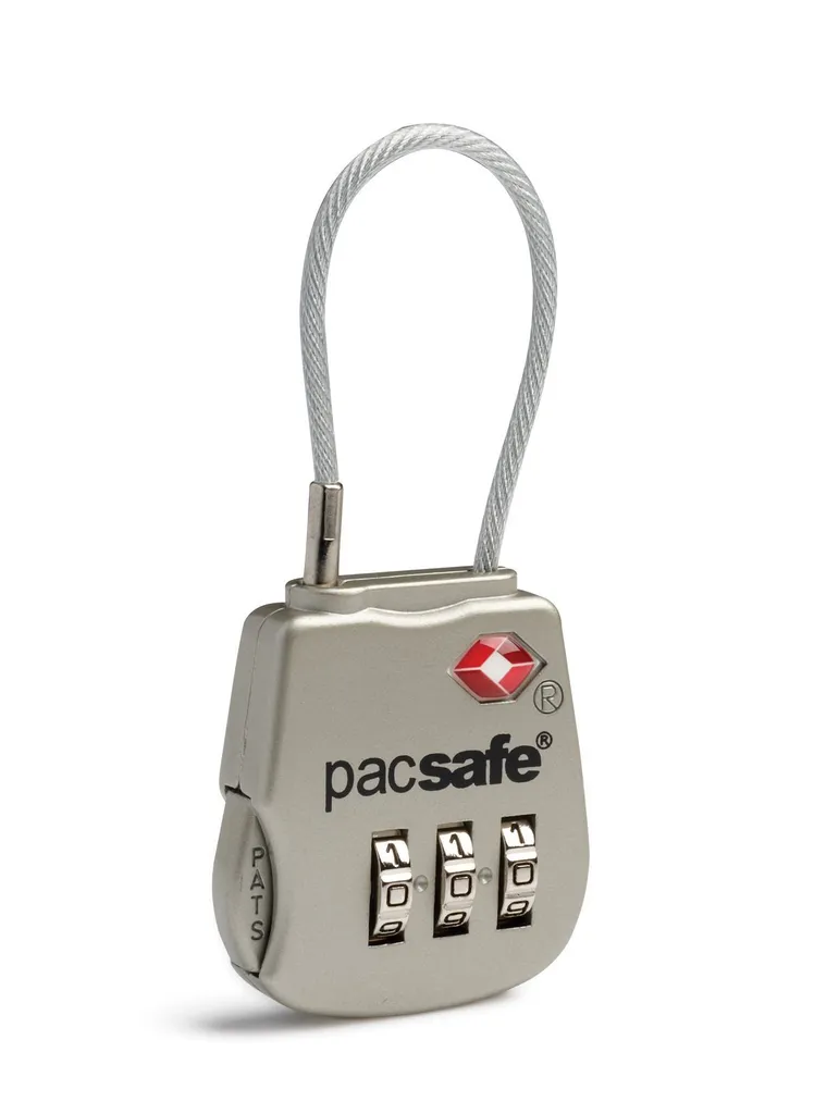 Lucchetto Pacsafe Prosafe 800 Argento con Cavo Acciaio - Offerta Online