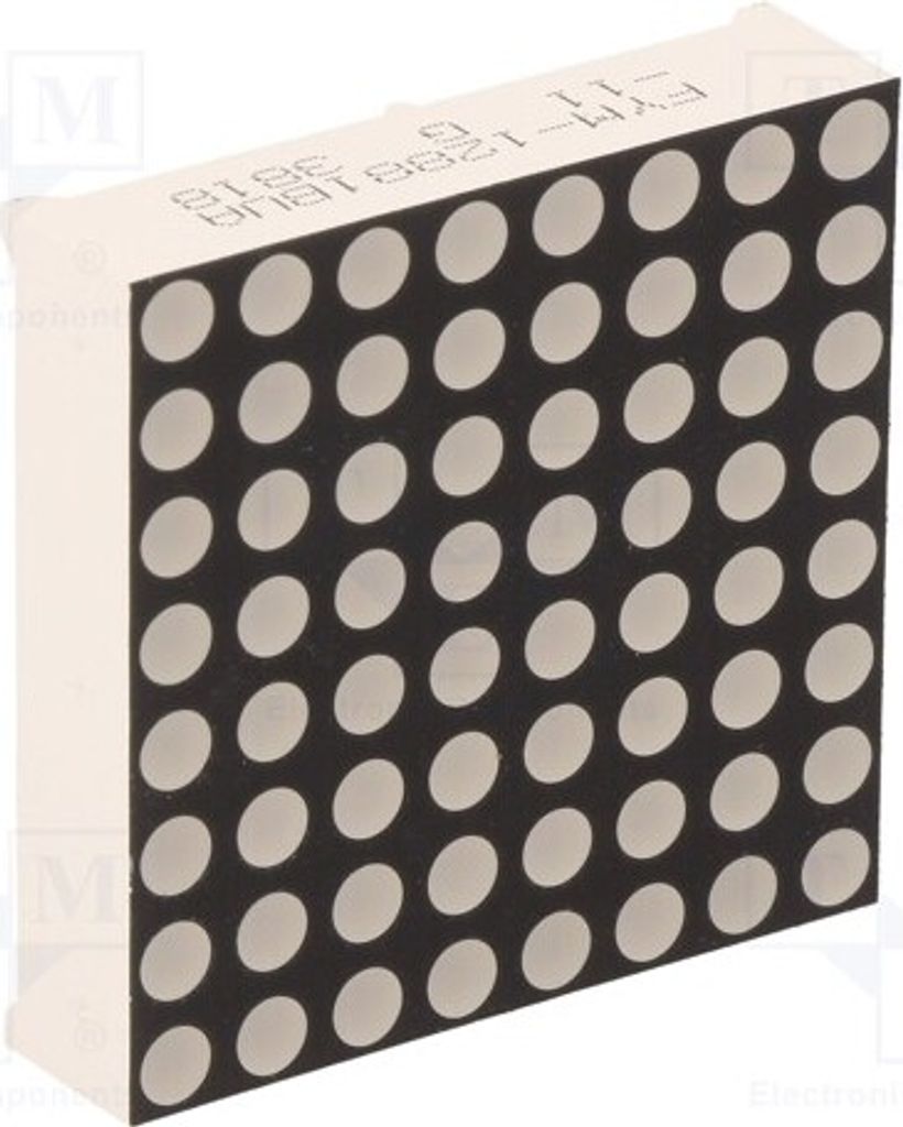1x Display: LED 8x8 beteinfarben 40÷150mcd Matrize Anode FYM-12881BUA-11 LED Matr
