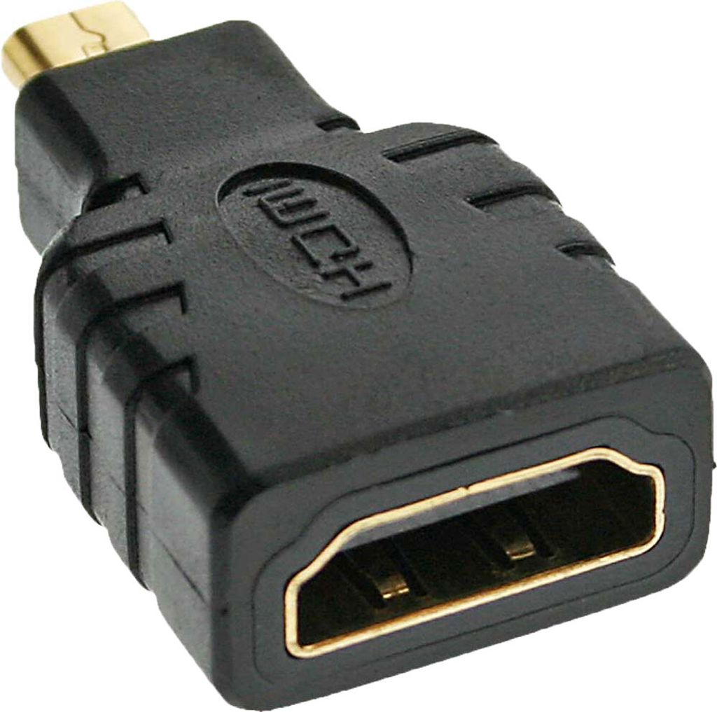 InLine 17690D, HDMI A female, HDMI D, Čierna Obrázok produktu 