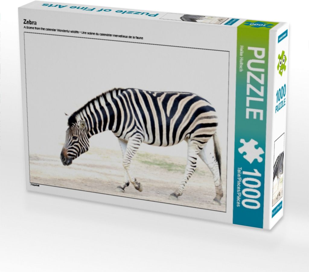 Calvendo Zebra 1000 Teile Puzzle quer 640x480mm, Hultsch Heike; 7286313