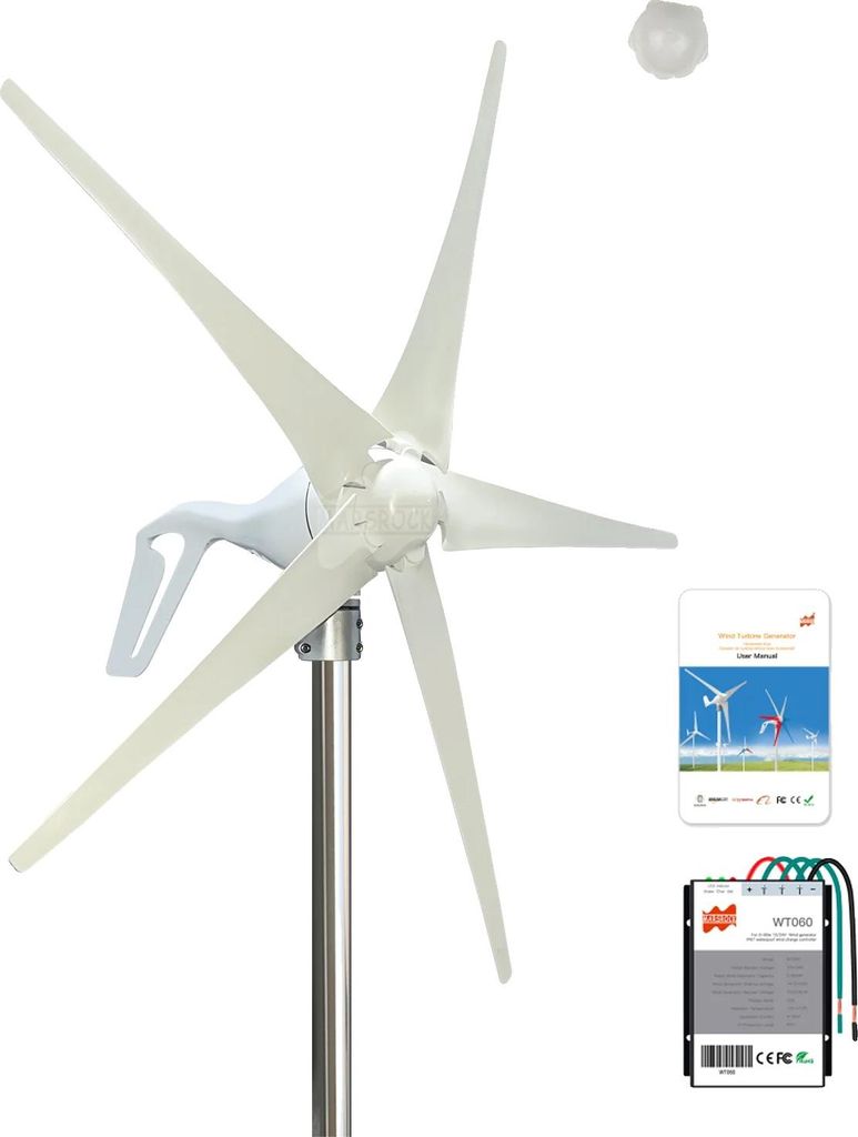 Windturbinen-Generator, 400W Leistung, effiziente Energieerzeugung, Weiß 5 Klingen, 400W, 24V