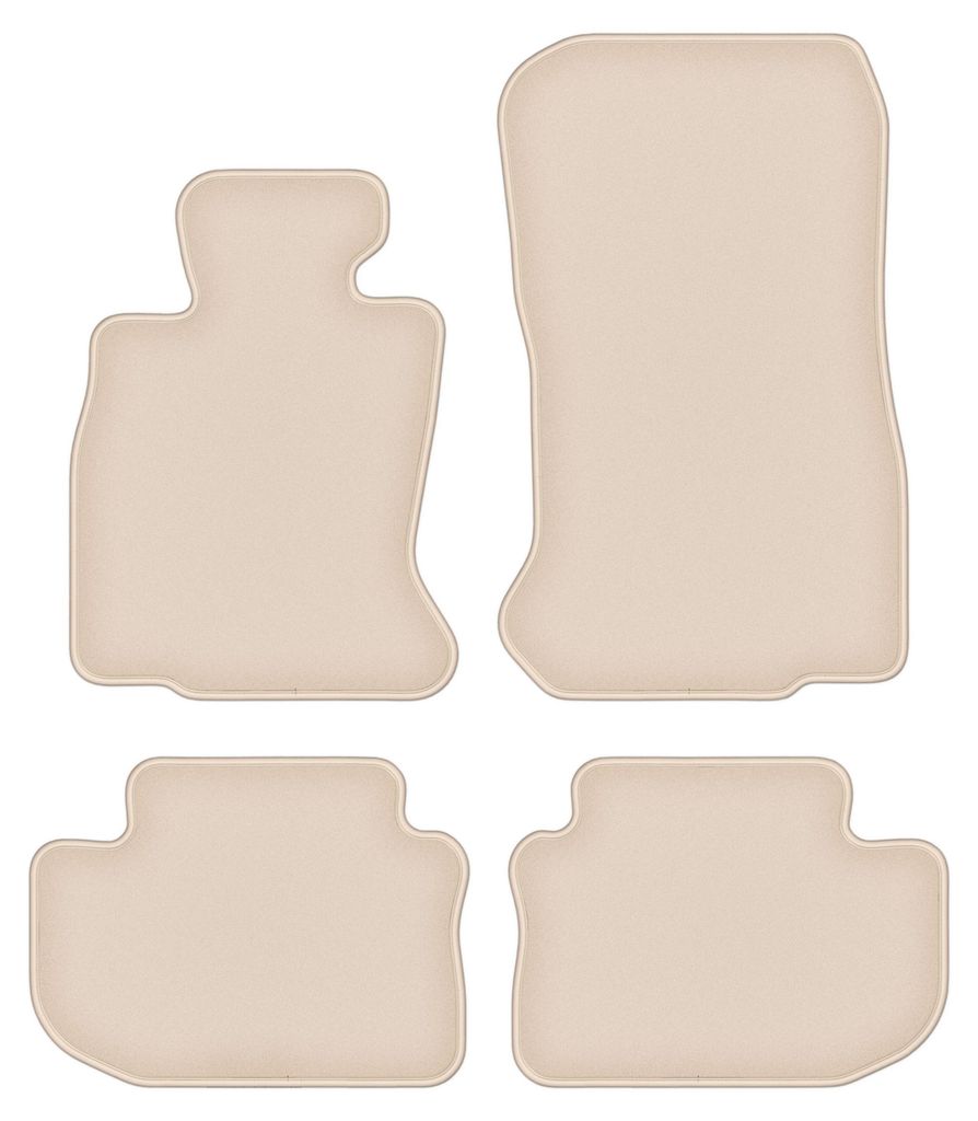 DURBAN Beige Velours-Fußmatten-Set für BMW 6 F06 Gran Coupé (2012-2019)