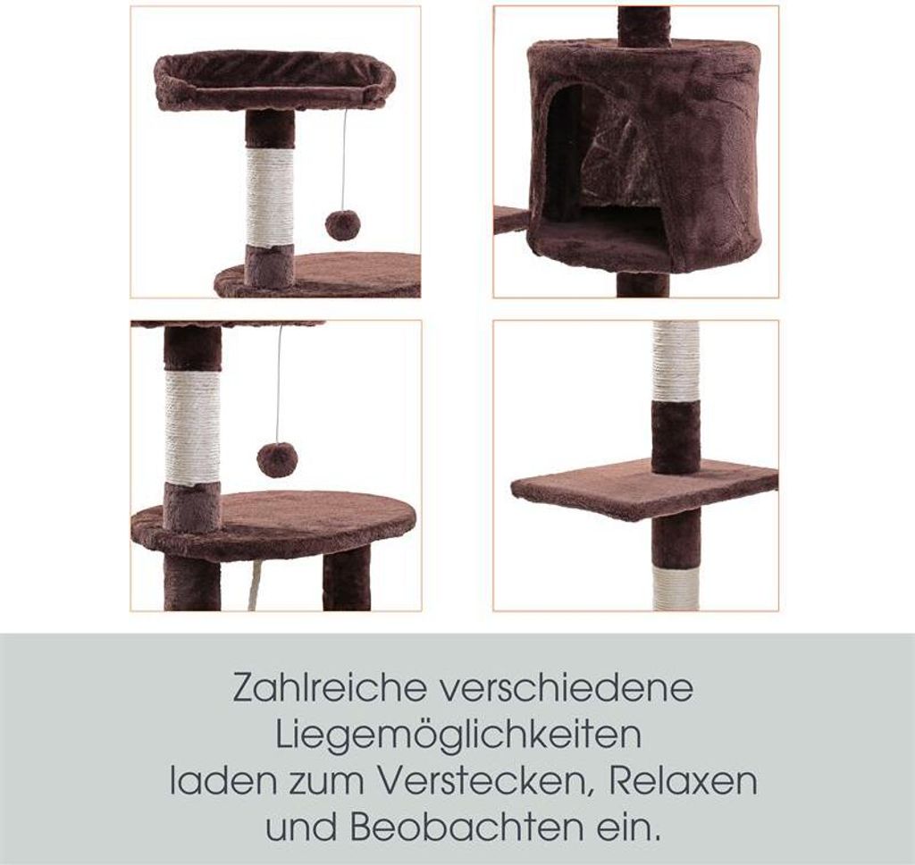 Kratzbaum Katzenbaum Katzenkratzbaum 112 cm Kletterbaum Produktbild 6