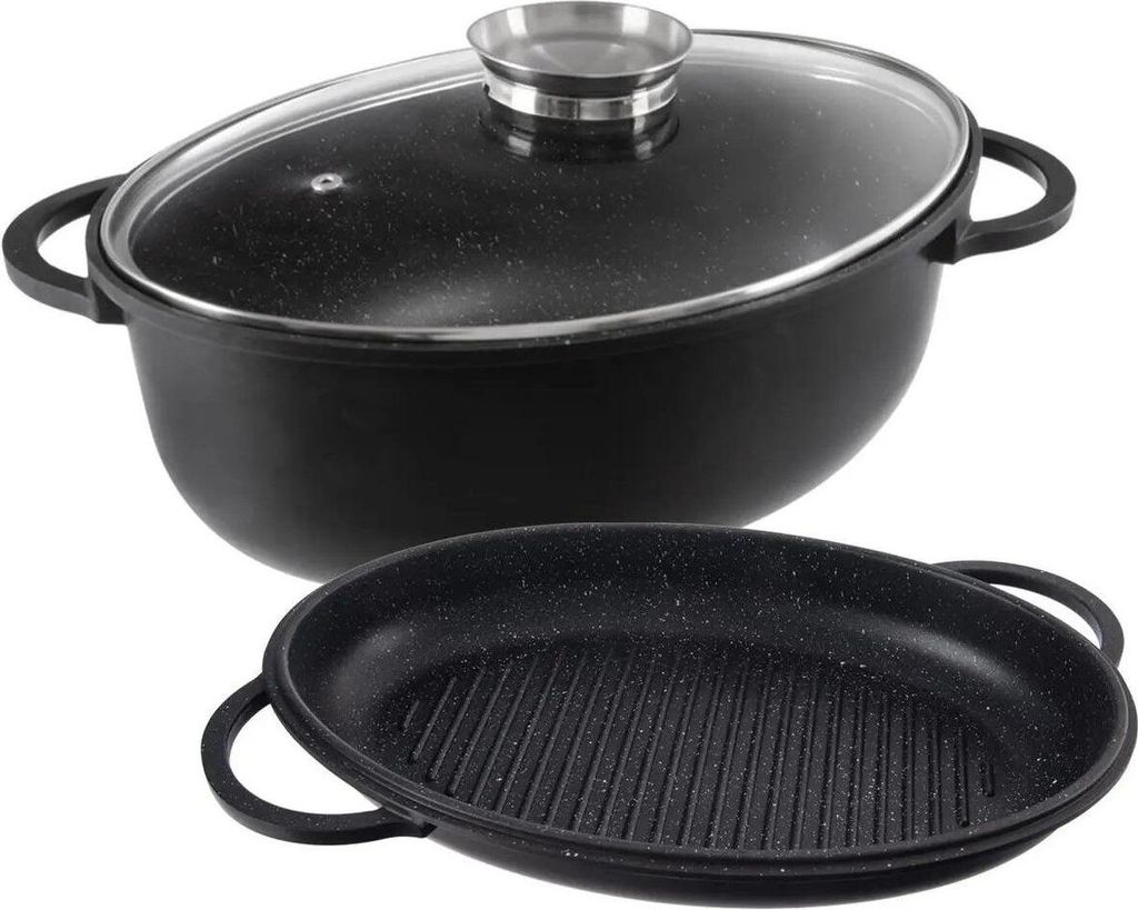ORION Grande Aroma Backform mit Deckel doppelseitig 43 x 30 cm 127027