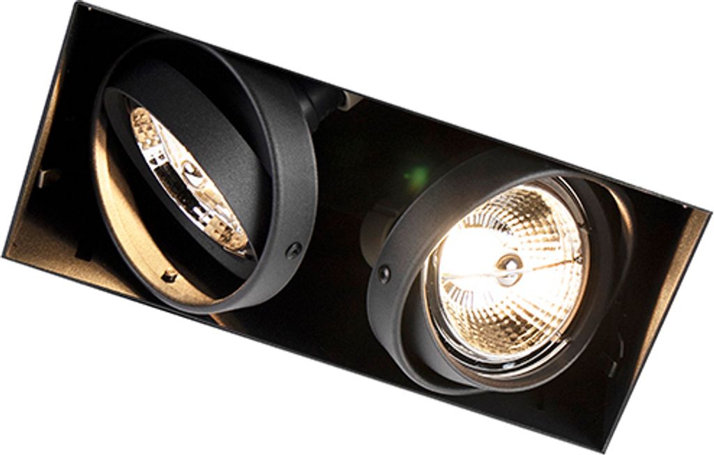 Qazqa Smart led Einbaustrahler, Einbauleuchte - Oneon - Schwarz , inkl. 6W LED-Lampe, 2200K - 6500K, extra warmweiß - tageslichtweiß, dimmbar, 21...