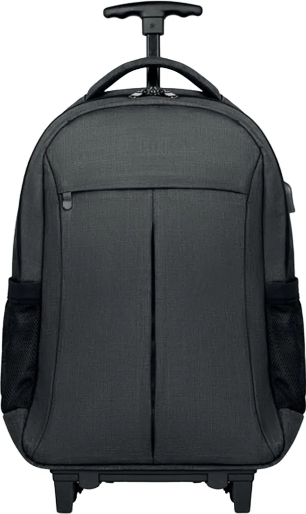 Sac à dos trolley Stockholm MO1436 bicolore avec roulettes et poignée