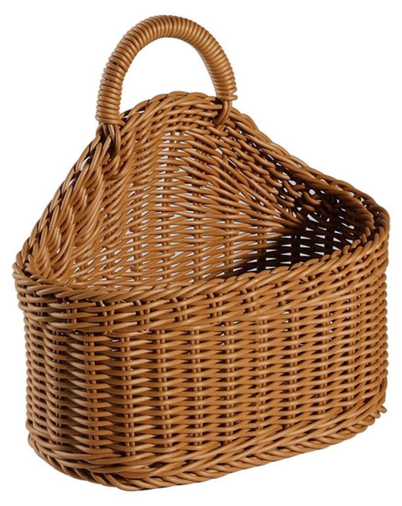 Aufbewahrungskorb, atmungsaktiv, minimalistisches Design, Hängekorb aus Kunststoff, geflochtenes Rattan für Zuhause