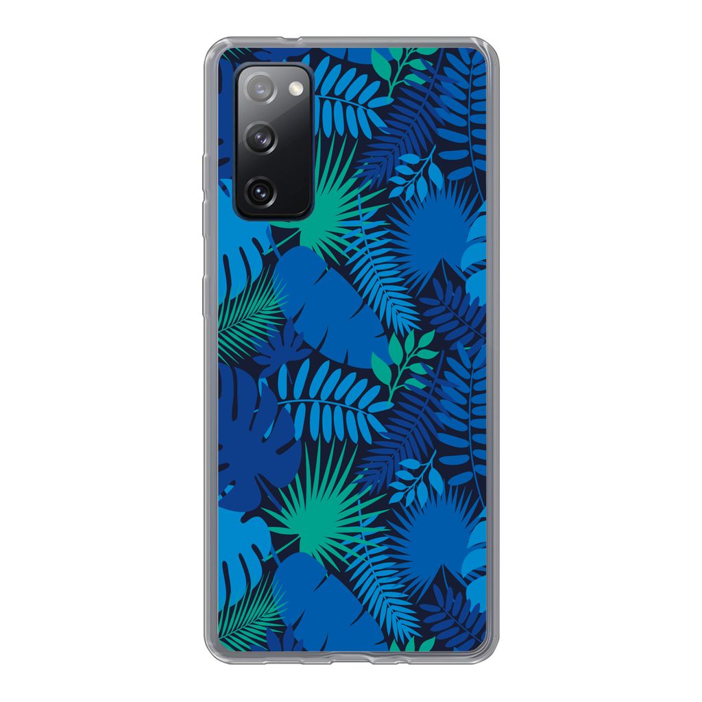 MuchoWow Handyhülle Schutzhülle Hülle für Samsung Galaxy S20 FE Tropisch - Design - Blätter Silikon Softcase Handy Hülle - Abdeckung