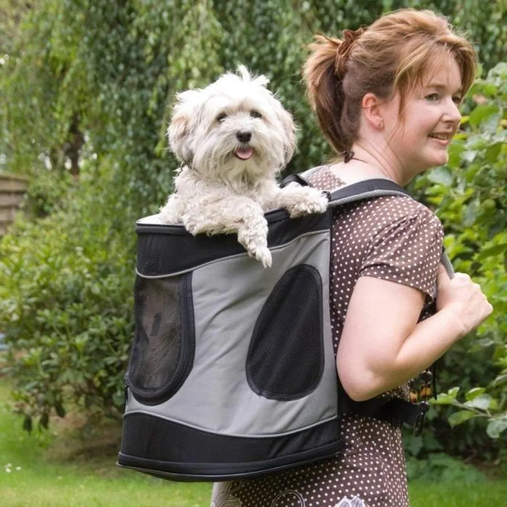 Zaino Cani TRIXIE Timon Nylon Nero | Qualità Premium fino a 12kg - 2