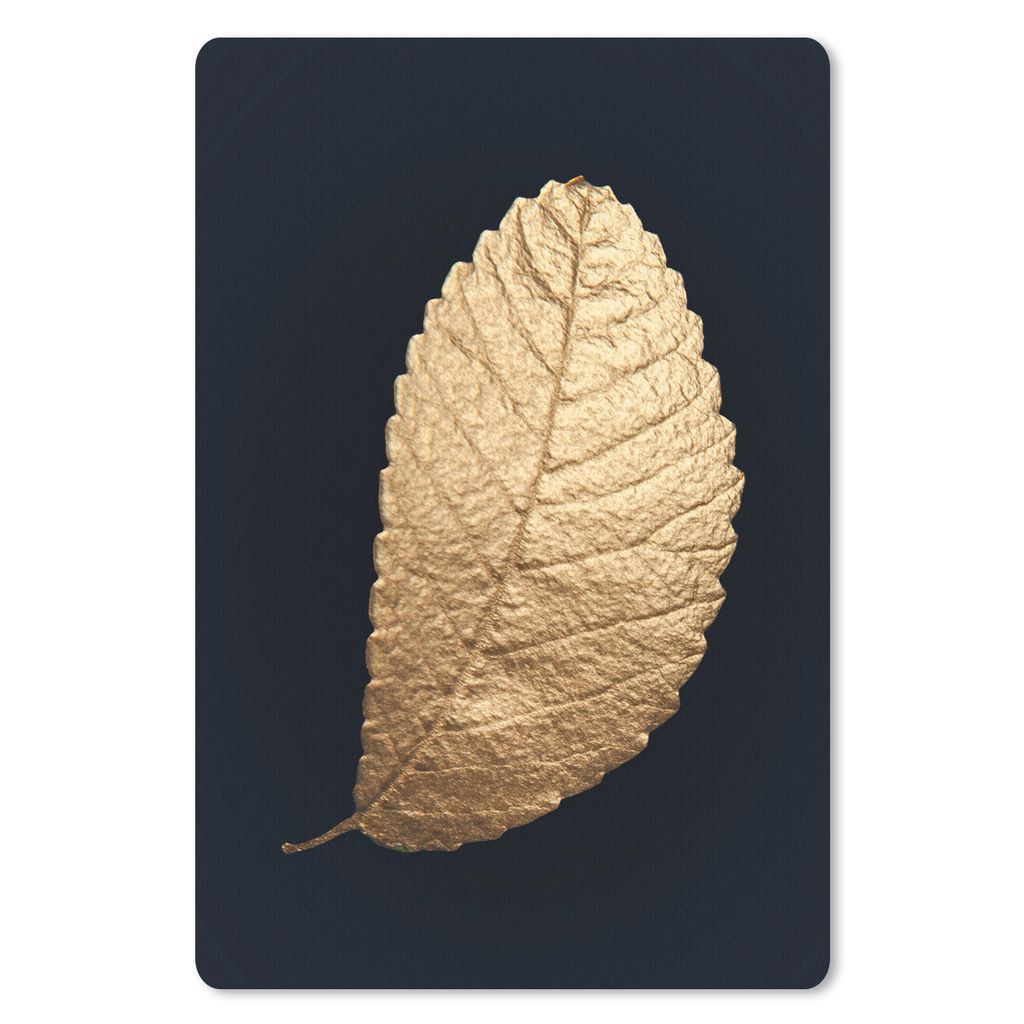 MuchoWow Mauspad Mousepad Blatt - Baum - Schwarz und Gold 40x60 cm - Mousepads - Maus Mat - Pad - Mausunterlage - Schreibtisch Accesoire