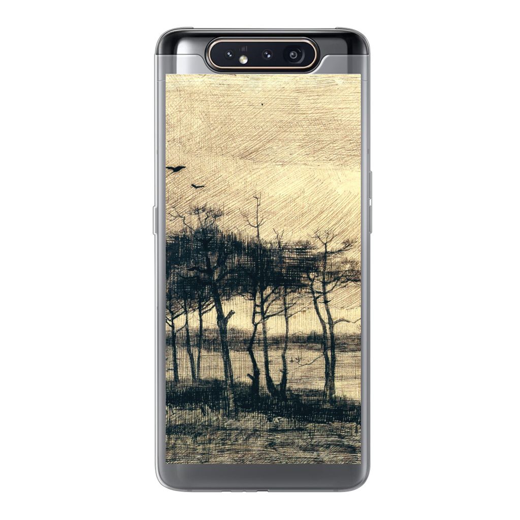 MuchoWow Handyhülle Schutzhülle Hülle für Samsung Galaxy A80 Kiefern im Sumpf - Vincent van Gogh Silikon Softcase Handy Hülle - Schutzdeckel