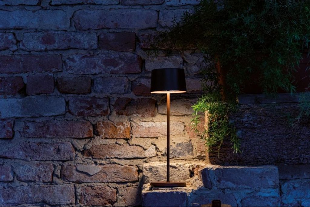 Zafferano Olivia Pro Sand LED-Tischleuchte, wiederaufladbar und dimmbar - 2200-2700-3000 K, 9 Stunden Leuchtdauer bei voller Leistung