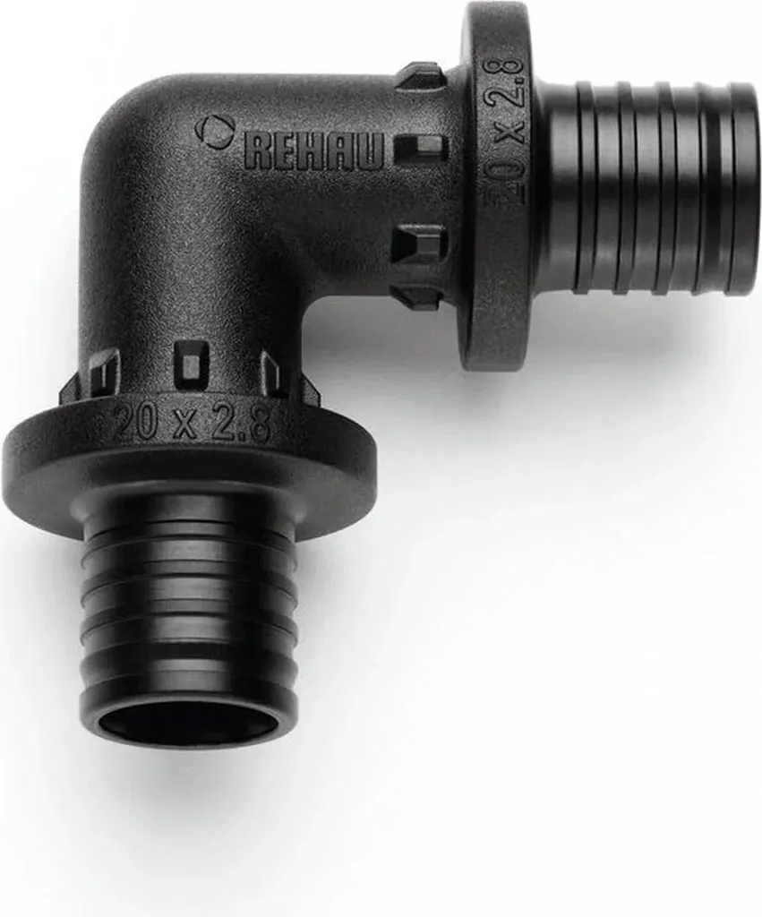 Coude 90° REHAU RAUTITAN PX 40 mm à Bague Coulissante, Haute Résistance