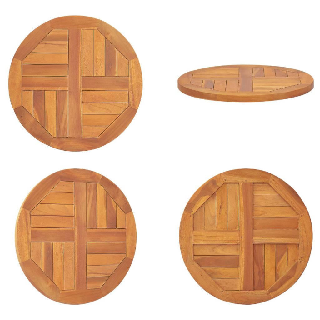 vidaXL Tischplatte Massivholz Teak Rund 2,5 cm 50 cm - Tischplatte - Tischplatten - Holz Tischplatte - Holzplatte