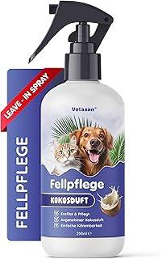 Fellpflege Hunde & Katzen 250ml Entfilzungsspray I Langhaar Fell Spray Anti Filz zum Verfilzungen entfernen I Hundeparfüm/Hund Deo gegen Geruch
