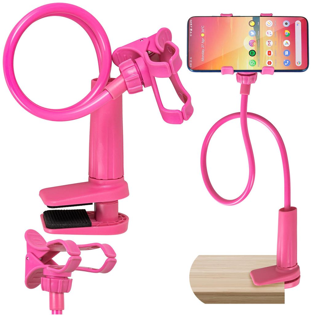 Supporto regolabile per cellulare, colore rosa, nuovo Immagine del prodotto 