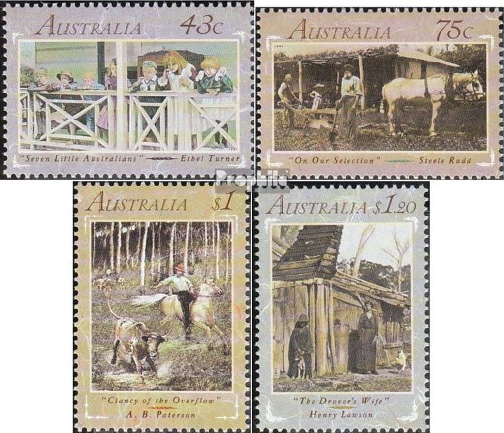 Briefmarken Australien 1991 Mi 1266-1269 (kompl.Ausg.) postfrisch Literatur