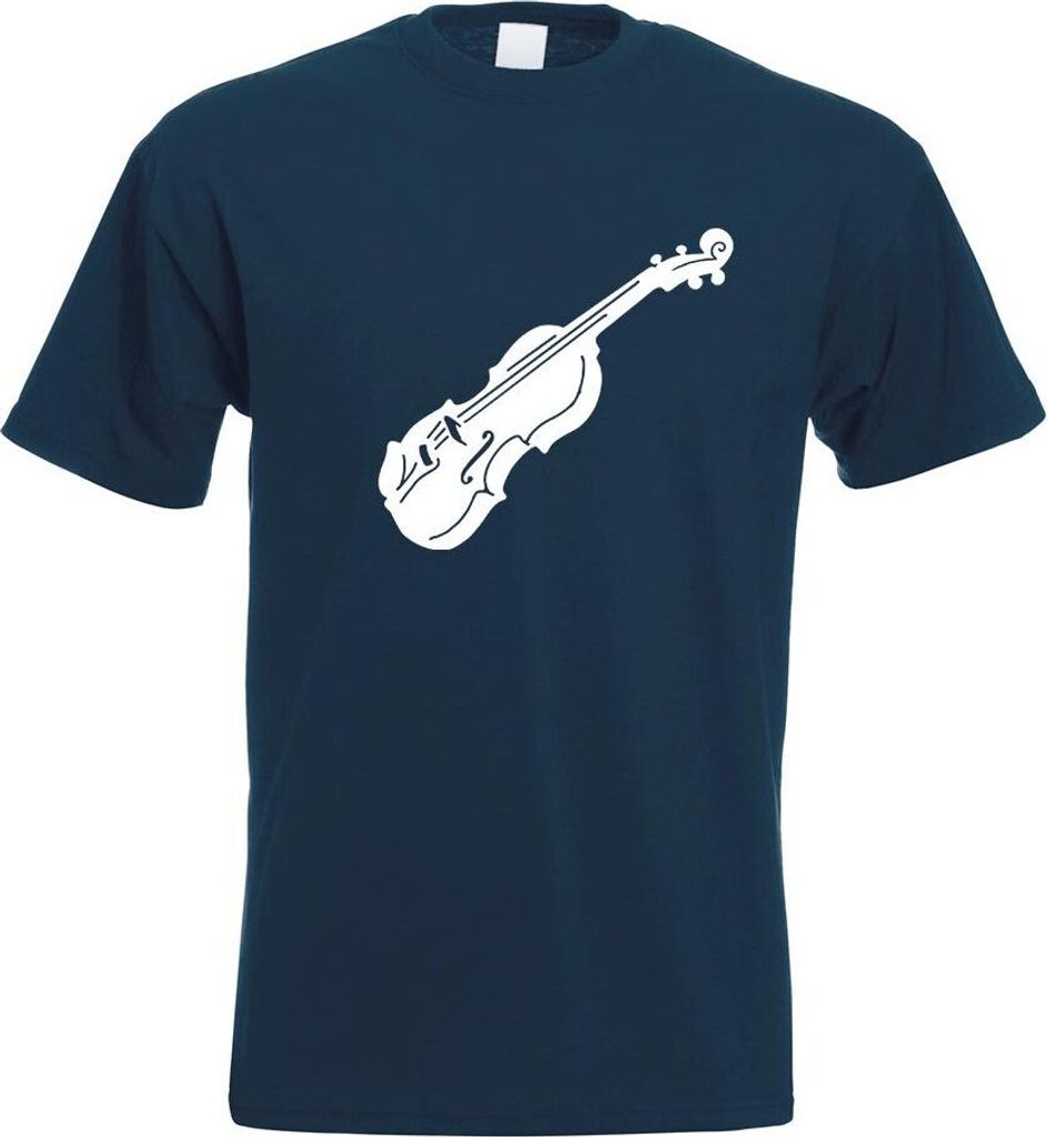 Kiwistar - T-Shirt - Navy - Geige - Violine - Musik Motiv Bedruckt Funshirt Design Print - mit Motiv Bedruckt - Funshirt Design - Sport - Freizeit ...