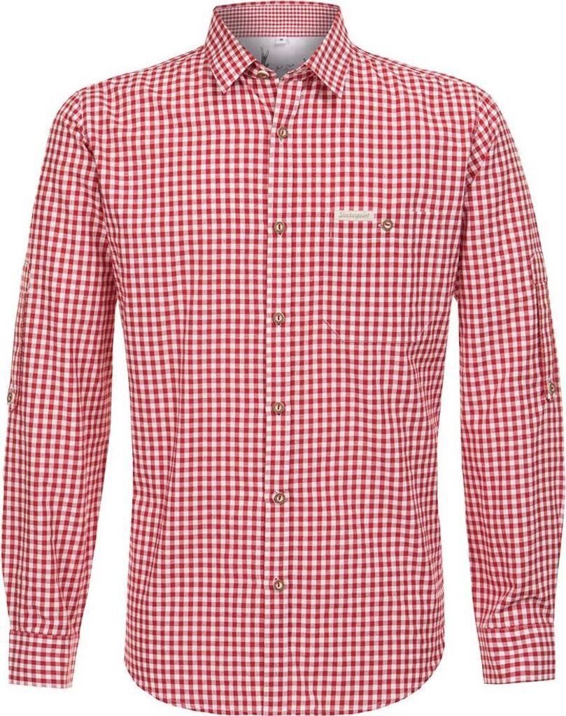 Stockerpoint Campos3 Herren Trachtenhemd, Rot, XL Produktbild 
