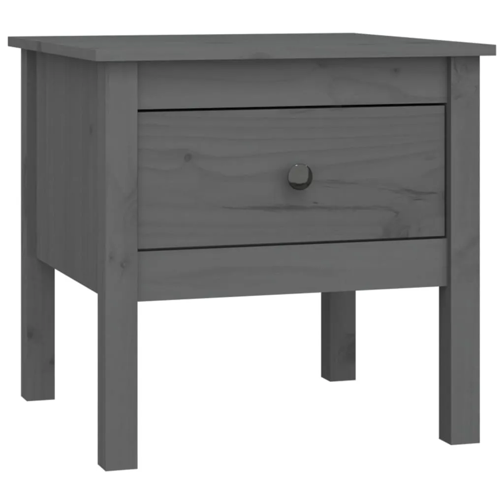 Tavolino Basso Grigio in Pino Massiccio 50 cm - Qualità Garantita
