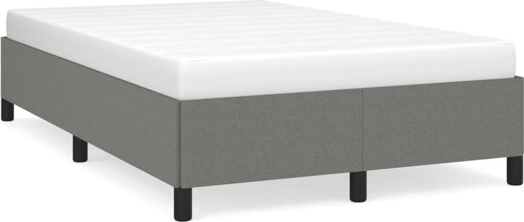 vidaXL Bettgestell ohne Matratze Dunkelgrau 120x190 cm Stoff