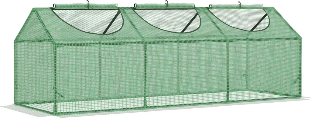 Serre Fortuna Lai 180x60x60 cm en PE Vert pour Jardin et Balcon