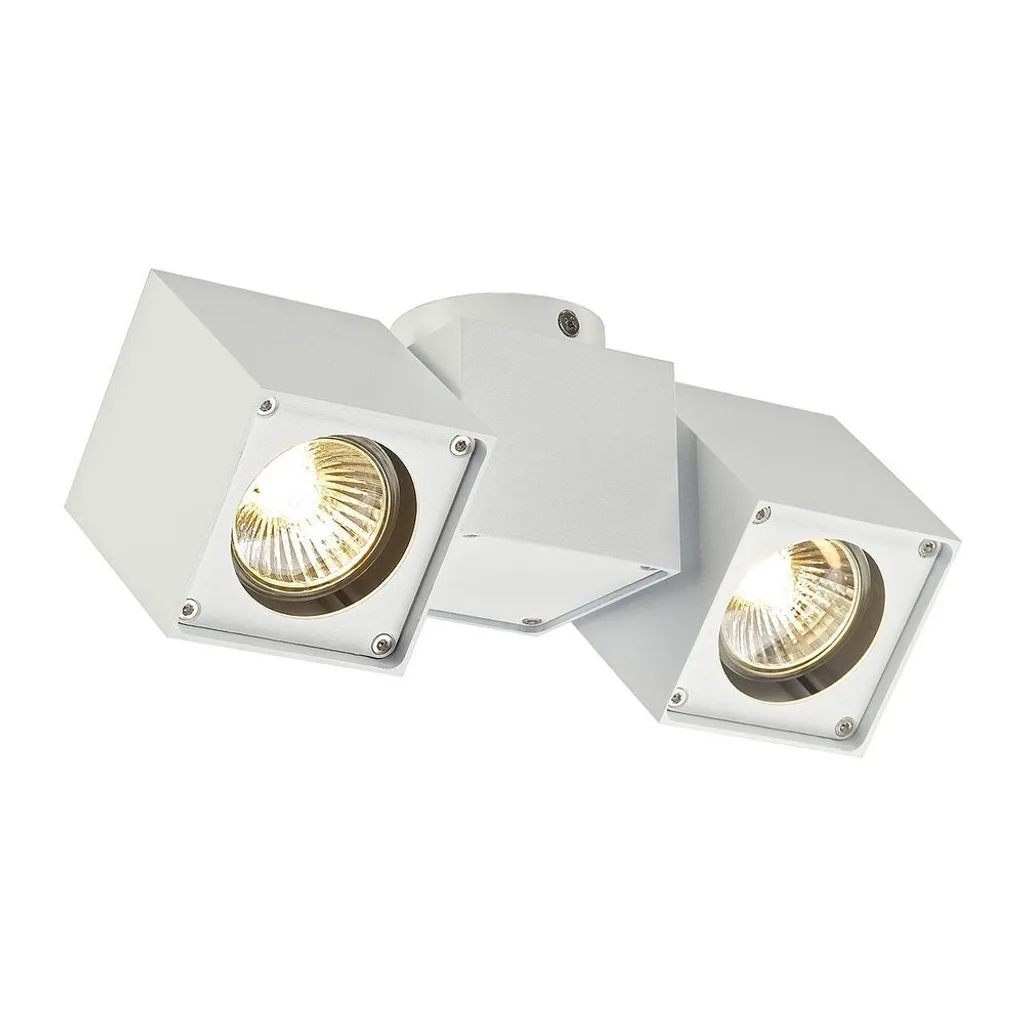Spot Double SLV ALTRA DICE Blanc GU10 2x50W - Plafonnier Carré Design