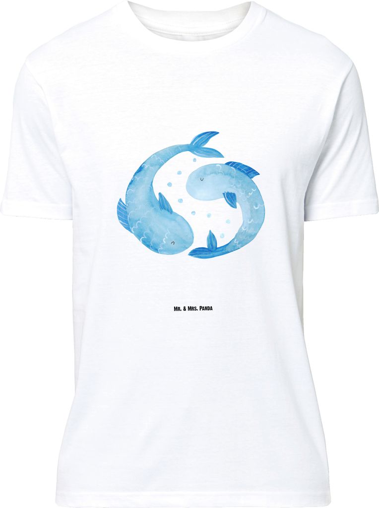 Mr. & Mrs. Panda Größe L T-Shirt Sternzeichen Fische - Weiß Produktbild 