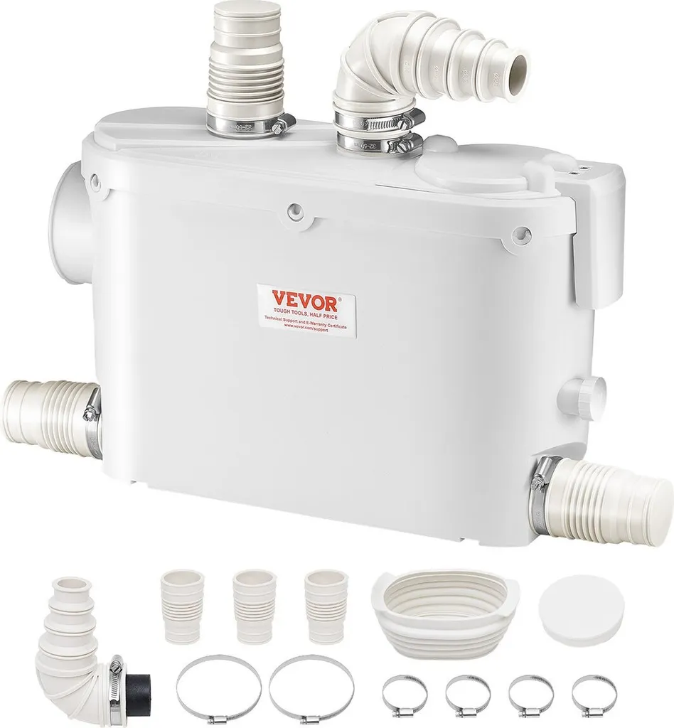 Broyeur sanitaire 500W pour eaux vannes et ménagères avec refoulement de 8m
