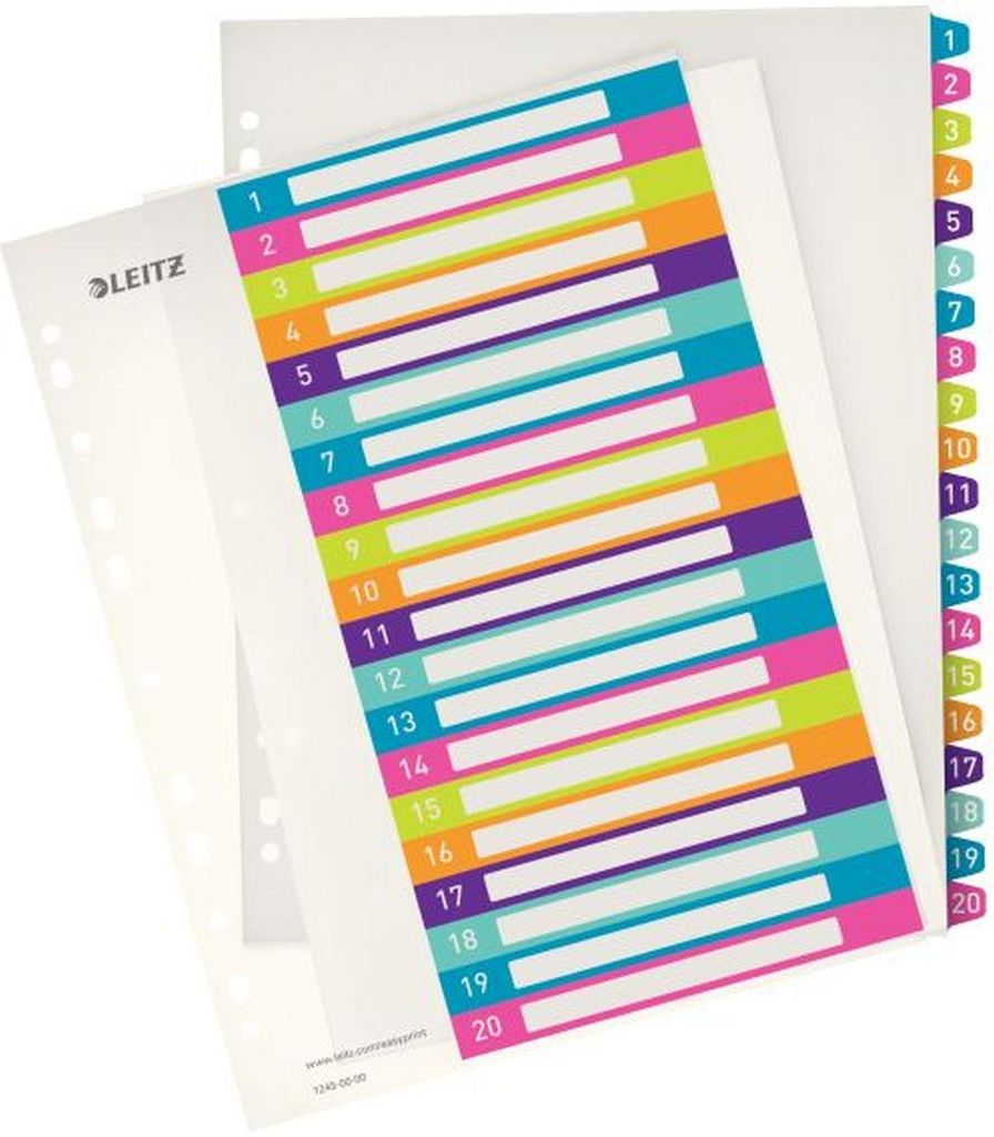 Esselte 1245-00-00, Numerischer Registerindex, Polypropylen Produktbild 