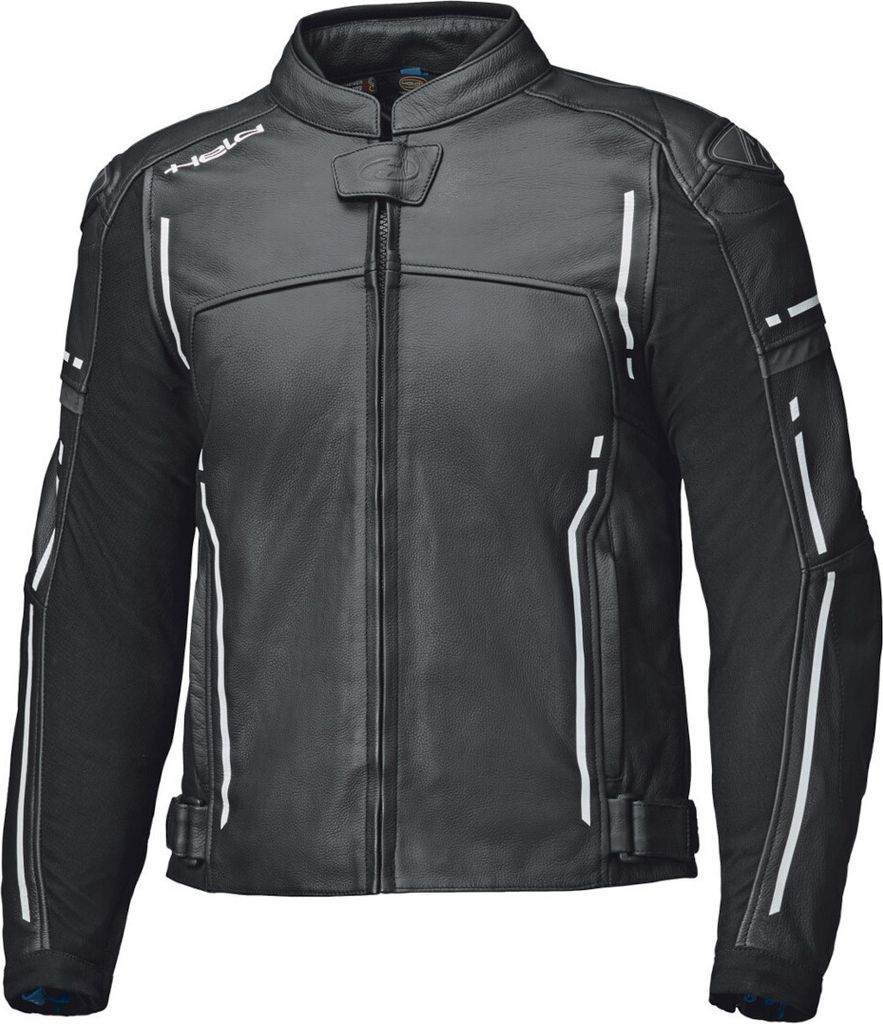 Held Torver Top Motorrad Lederjacke, schwarz/weiß, 56