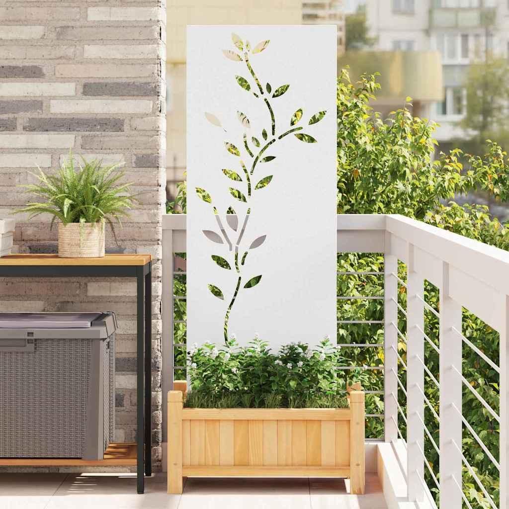Möbel Garten dekoratives Panel Weiß 50 x 140 cm Kaltgewalzter Stahl - Leinwandbilder 876323