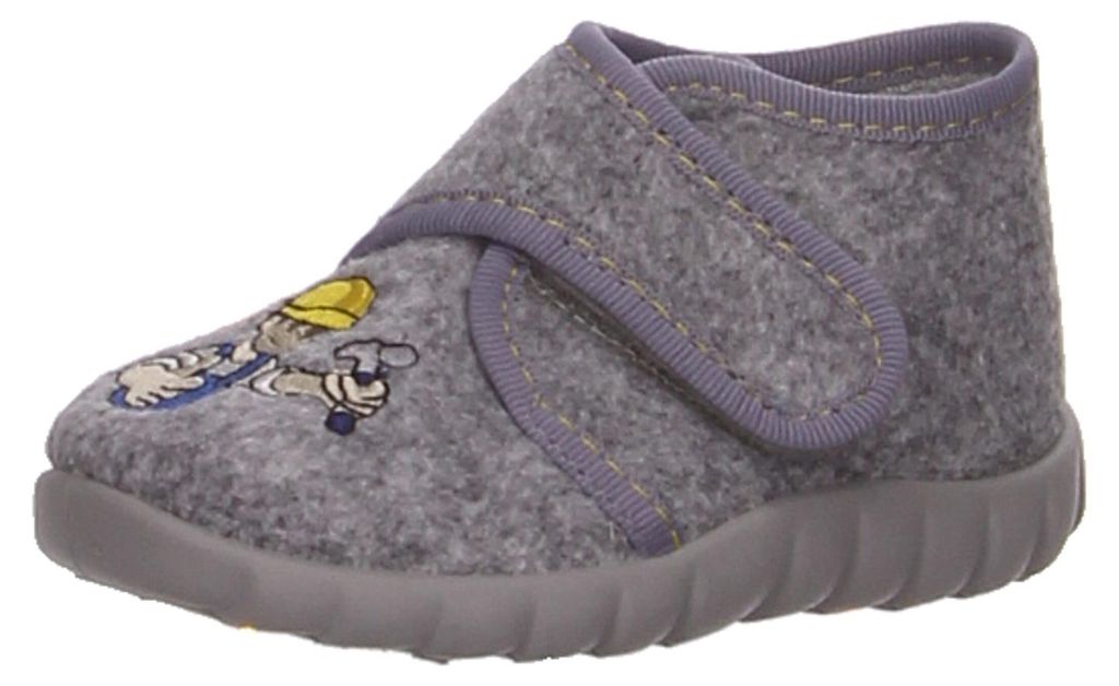 Fischer Markenschuhe Hausschuhe in grau, Gr. 19