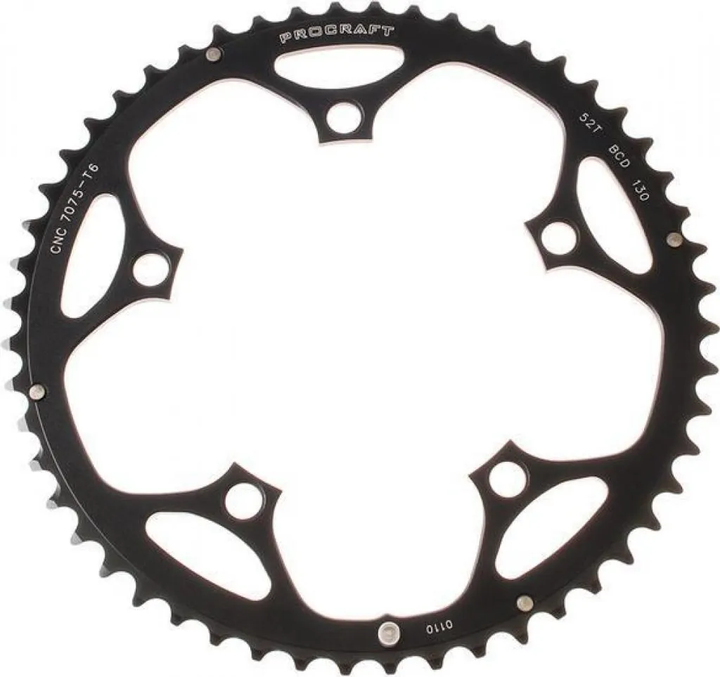 Plateau Procraft RR130 50 dents 10 vitesses BCD 130 pour Shimano SRAM